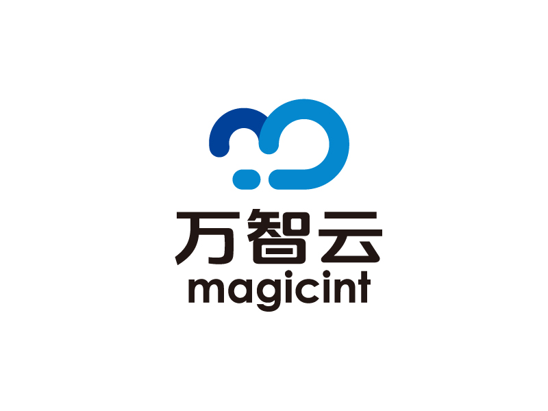 張俊的中文：萬智云 英文：magicintlogo設(shè)計(jì)